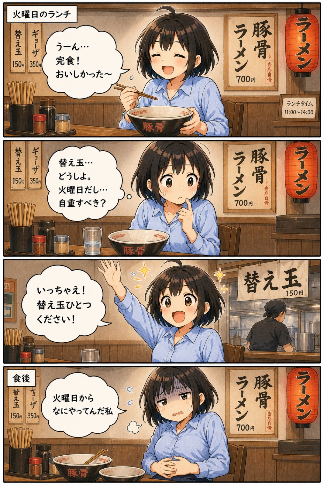 【四コマ】替え玉の後悔