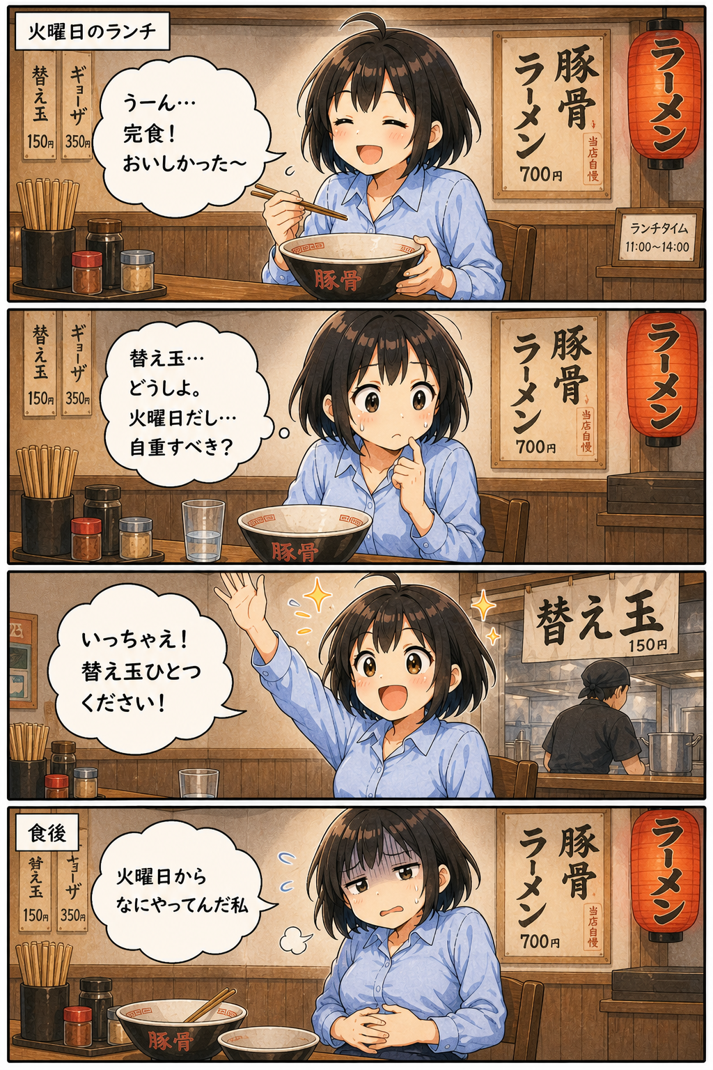 【四コマ】替え玉の後悔