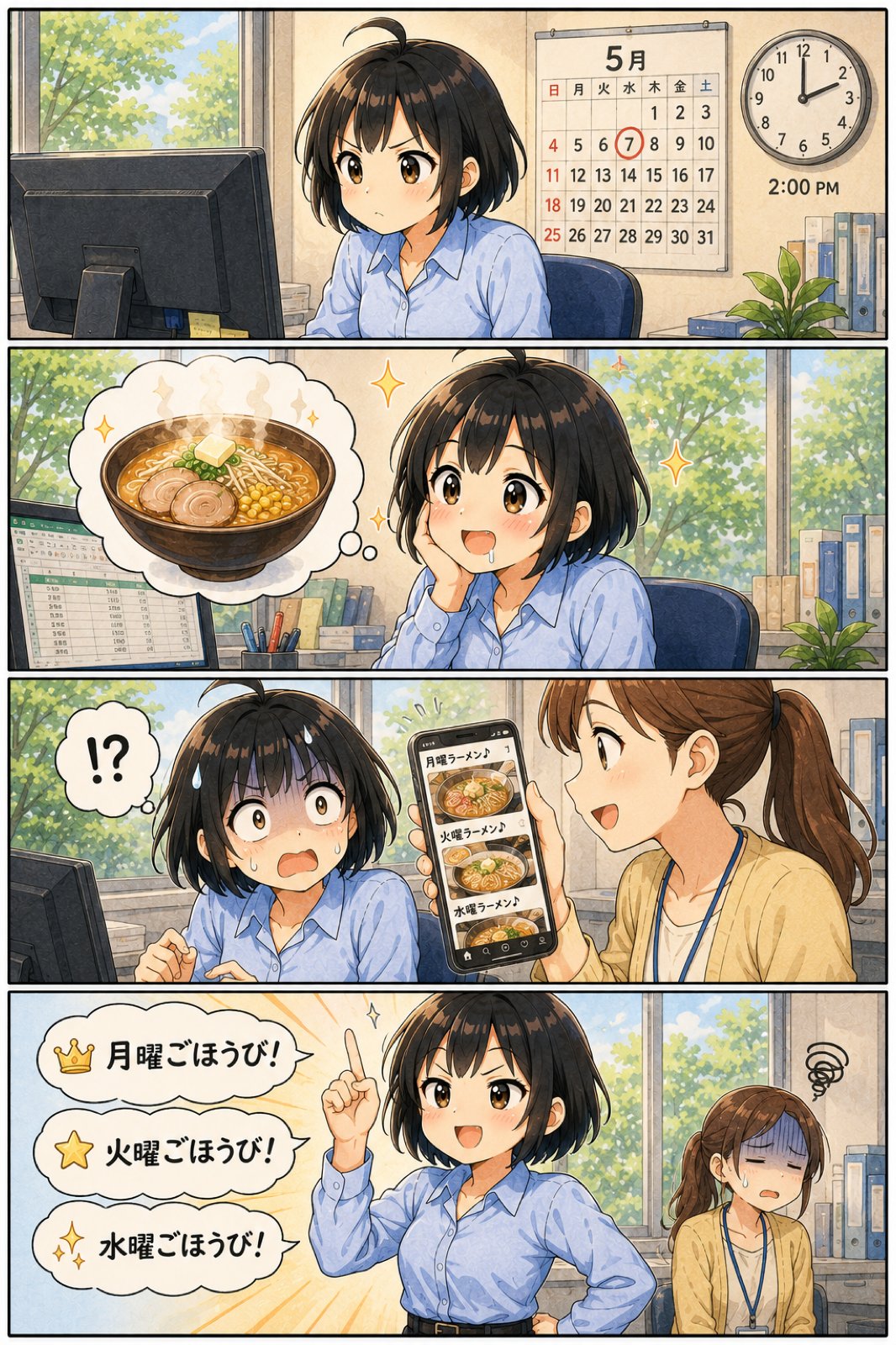 【四コマ】水曜の誘惑