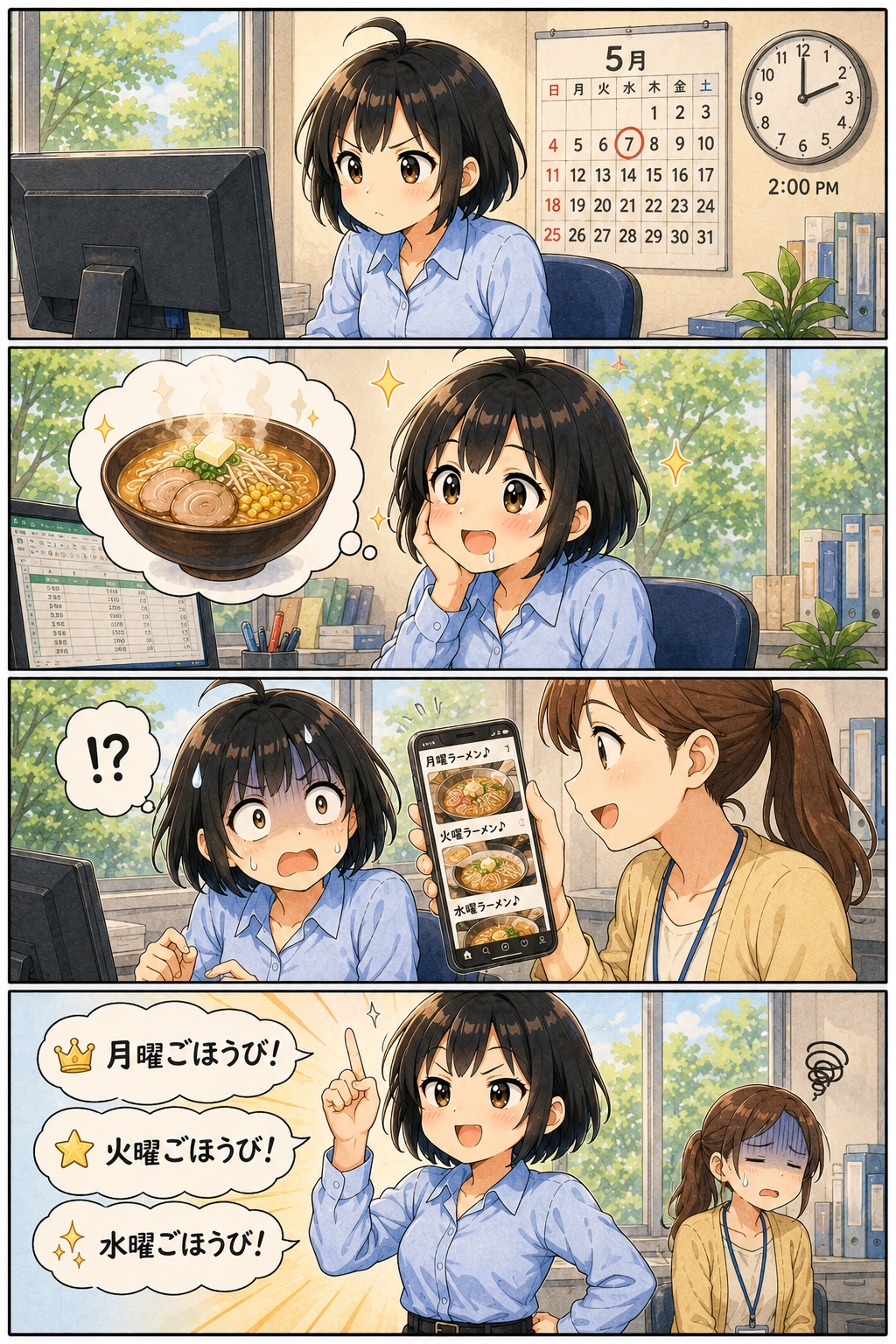 【四コマ】水曜の誘惑
