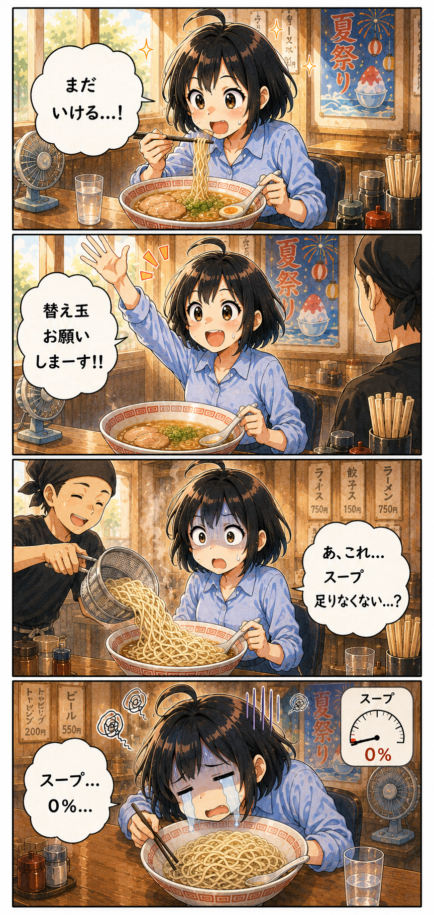 【四コマ】替え玉タイミング事件