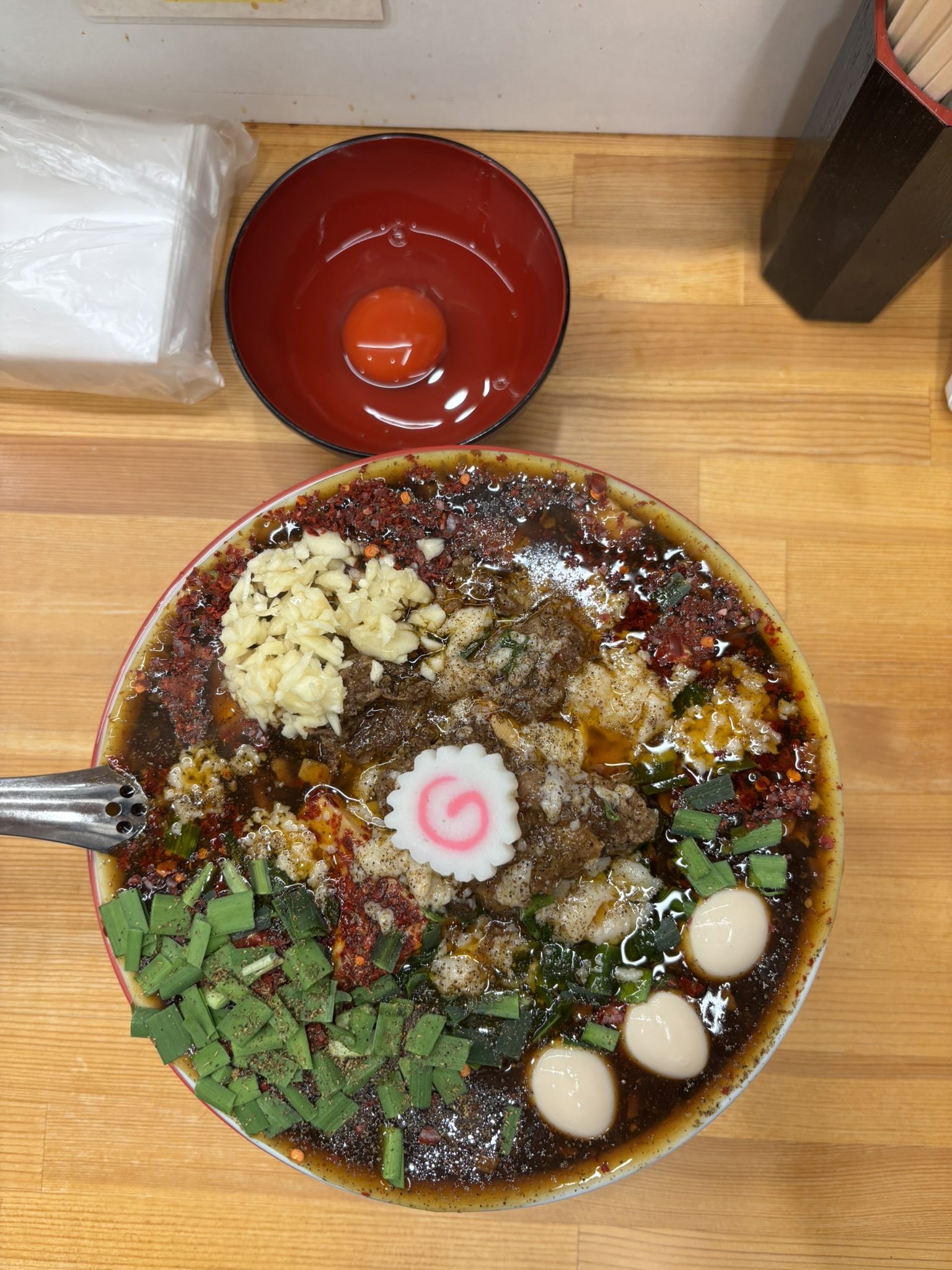 上から見た旨辛痺麺